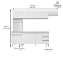 Ver imagem 4 de Jogo de Cozinha Modulada 5 Peças Andréia 280 Cm Branco - Ajl Móveis - Branco