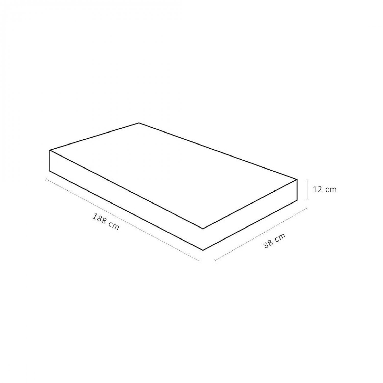 Colchão Solteiro Ortobom D26 Physical 12X 188X 88 cm - 2