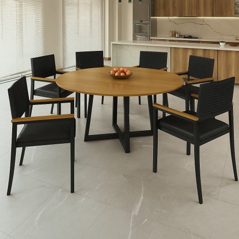 Conjunto Náutico de Área Gourmet 6 Cadeiras 1,50m - Solara