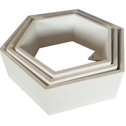 Kit 3 Nichos Losango - 350, 300, 250 X 120:branco - 1