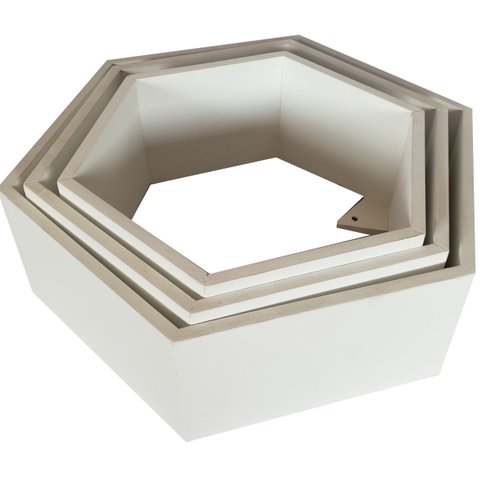 Kit 3 Nichos Losango - 350, 300, 250 X 120:branco