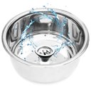 Ver imagem 1 de Para Tampo de Granito - Cuba Pia Inox Redonda 30cm por 15cm