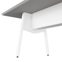 Ver imagem 6 de Mesa de Reunião 200cm para 8 Pessoas com Tampo Chanfrado Industrial Executive Cinza Sagrado/Branco