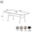 Ver imagem 3 de Mesa de Reunião 200cm para 8 Pessoas com Tampo Chanfrado Industrial Executive Cinza Sagrado/Branco