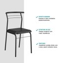 Ver imagem 4 de Conjunto 4 Cadeiras de Jantar 1708 Carraro Preto