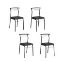 Ver imagem 1 de Conjunto 4 Cadeiras de Jantar 1708 Carraro Preto