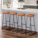 Ver imagem 2 de Kit Cozinha Industrial Prateleira e 4 Banquetas Selena Madeira