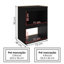 Ver imagem 3 de Balcao com Tampo para Forno e Cooktop 75 Cm Adriana Preto Reajl