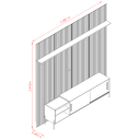 Ver imagem 2 de Painel para TV de até 75 Polegadas com Rack Orlando Cinamomo/Off White