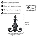 Ver imagem 3 de Kit 3 Ponteira Ponta de Lança Ferro N19 Grade Muro 23x18cm