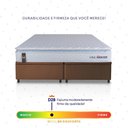 Ver imagem 4 de Conjunto Box Baú Marrom Luanda Branco Espuma D28 Queen 158x198x69 - King House