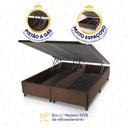 Ver imagem 5 de Conjunto Box Baú Marrom Luanda Branco Espuma D28 Queen 158x198x69 - King House