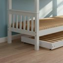 Ver imagem 3 de Beliche Madeira Maciça com Cama Auxiliar 730x715b Branco Lavado Marjori