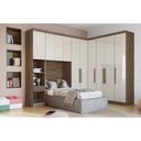 Ver imagem 3 de Modulado de Quarto Armário Ponte Aéreo Solteiro Rizon-linea C- 3 Portas Cumaru-fendi - Novo