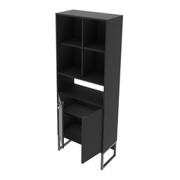 Armário 2 Portas com Chave Pes Tubular Me4155 Preto Tecno Mobili - 3