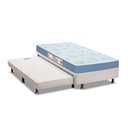 Ver imagem 1 de Cama Box c/Auxiliar Solteiro Colchão Espuma Castor D45 Sleep Max + Base CRC Courano White(88x188)