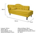 Ver imagem 3 de Kit Diva Recamier Diana 185cm Lado Direito e 01 Poltrona Classic Suede - Doce Sonho Móveis RECAMIER