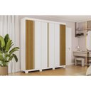 Ver imagem 1 de Guarda Roupa Casal 6 Portas (2 Ripadas) e 6 Gavetas Eliza Branco/cinamomo - Acp