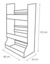 Ver imagem 3 de Organizador de Brinquedo e Livros Infantis Wallace 100% Mdf