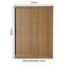 Ver imagem 4 de Guarda-roupa Solteiro Madesa Luke 2 Portas de Correr de Madeira