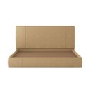 Ver imagem 1 de Cama Moderna Aspen King Box com Cabeceira Estofada Base Flutuante Pu Bege G99 - Gran Belo