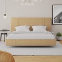 Ver imagem 7 de Cama Moderna Aspen King Box com Cabeceira Estofada Base Flutuante Pu Bege G99 - Gran Belo