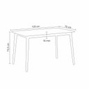 Ver imagem 2 de Mesa Retângular Madeira 120cm Finlândia Rivatti