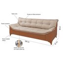 Ver imagem 5 de Sofá Veneza Conj. 2 e 3 Lugares Composê Linho/courissimo Bege 201/856 Império