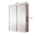 Ver imagem 4 de Guarda Roupa 1,74m 2 Portas de Correr 3 Gavetas 100% Mdf Cor:branco