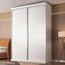 Ver imagem 1 de Guarda Roupa 1,74m 2 Portas de Correr 3 Gavetas 100% Mdf Cor:branco