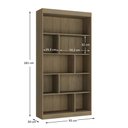 Ver imagem 4 de Estante para Livros 4 Prateleiras 181cmx93cm Home Office Espresso Móveis