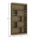 Ver imagem 3 de Estante de Livros 93CMX181CM 4 Prateleiras Home Office Espresso Móveis Marrom