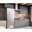 Ver imagem 1 de Kit de Cozinha Modulada 5 Peças Americana (2 Aéreos. 2 Balcões, 1 Complementos) Cinza - Henn