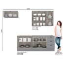Ver imagem 5 de Kit de Cozinha Modulada 5 Peças Americana (2 Aéreos. 2 Balcões, 1 Complementos) Cinza - Henn