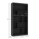 Ver imagem 3 de Estante de Livros 93cmx181cm 4 Prateleiras Home Office Espresso Móveis