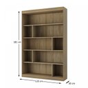 Ver imagem 3 de Estante para Livros 4 Prateleiras 181cmx120cm Home Office Espresso Móveis