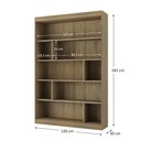 Ver imagem 5 de Estante de Livros 120CMX181CM 4 Prateleiras Home Office Yescasa Marrom