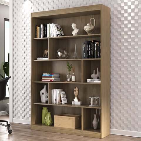 Estante para Livros 4 Prateleiras 181cmx120cm Home Office Espresso Móveis