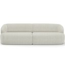Ver imagem 3 de Sofá 3 Lugares Curvo Orgânico com 02 Poltronas para Sala Living 220cm Barolo L06 Linho Cru - Lyam de