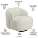 Ver imagem 5 de Sofá 3 Lugares Curvo Orgânico com 02 Poltronas para Sala Living 220cm Barolo L06 Linho Cru - Lyam de