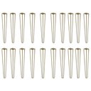 Ver imagem 1 de Kit 20 Pés de Metal 60 CM Hairpin Legs Mesa de Canto Aparador Dourado