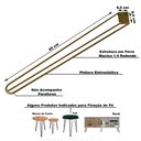 Ver imagem 2 de Kit 20 Pés de Metal 60 CM Hairpin Legs Mesa de Canto Aparador Dourado