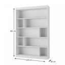 Ver imagem 3 de Estante de Livros 120CMX181CM 4 Prateleiras Home Office Yescasa Branco