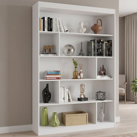 Estante de Livros 120cmx181cm 4 Prateleiras Home Office YesCasa