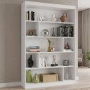 Ver imagem 1 de Estante de Livros 120CMX181CM 4 Prateleiras Home Office Yescasa Branco