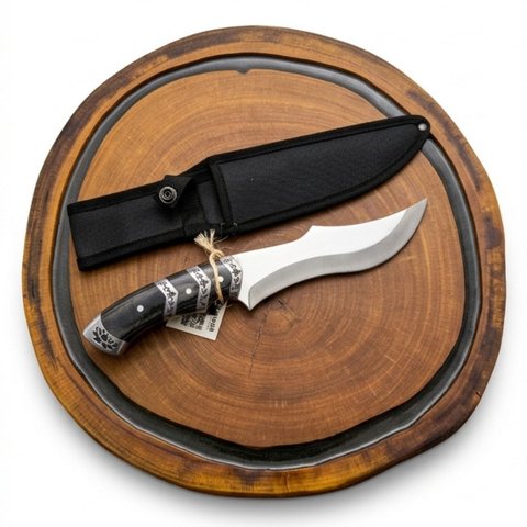 Kit Churrasco Tábua Resina + Faca 7 pol Personalizada
