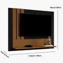 Ver imagem 2 de Painel para Tv até 43p Oliveira Cor Preto / Nature - Comprar Moveis em Casa