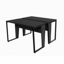 Ver imagem 2 de Mesa Escrivaninha Dupla 30mm Pés Metal com Régua para Tomadas F5 Office Cor:Preto