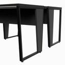 Ver imagem 5 de Mesa Escrivaninha Dupla 30mm Pés Metal com Régua para Tomadas F5 Office Cor:Preto