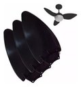 Ver imagem 2 de Jogo Hélice 3 Pás P/ventilador Teto Aliseu Smart Black Preto
